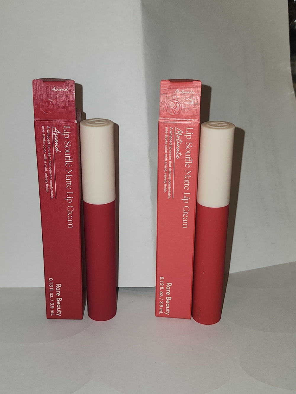 Rare Beauty Lip Soufflé Matte Lip Cream Duo - Deep Red & Coral Pink